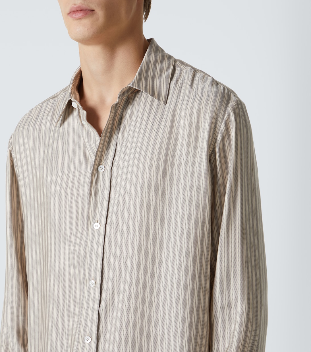 Camicia Luigi in seta a righe | The Row