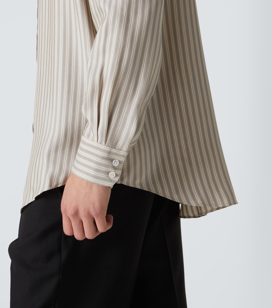 Camicia Luigi in seta a righe | The Row