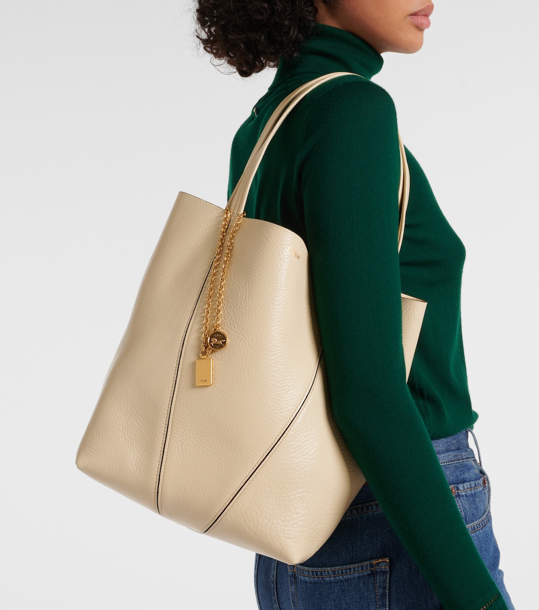 Borsa Chloé Spin Large in pelle | Chloé