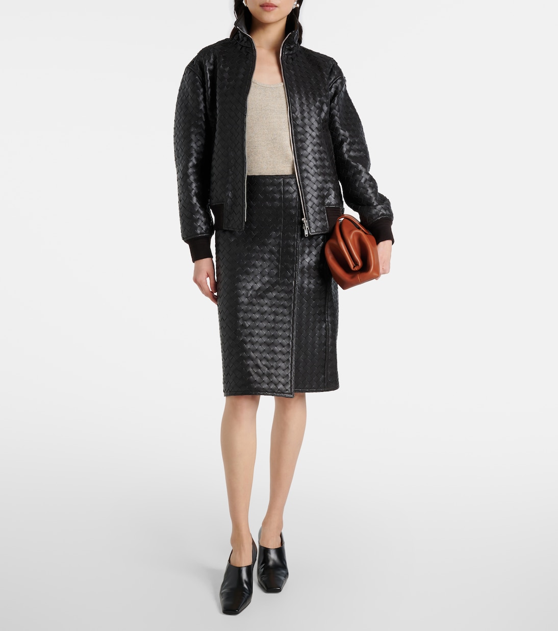 Giacca in pelle Intrecciato | Bottega Veneta