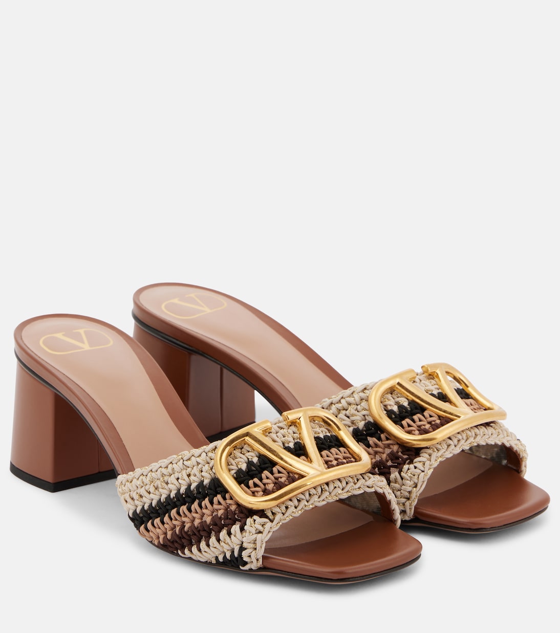 Scarpe con tacco VLogo Valentino Garavani in crochet, stile giovane e moderno