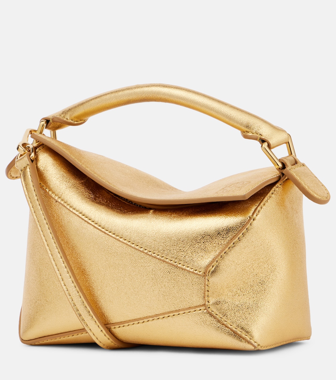 Borsa Puzzle Mini in pelle metallizzata | Loewe