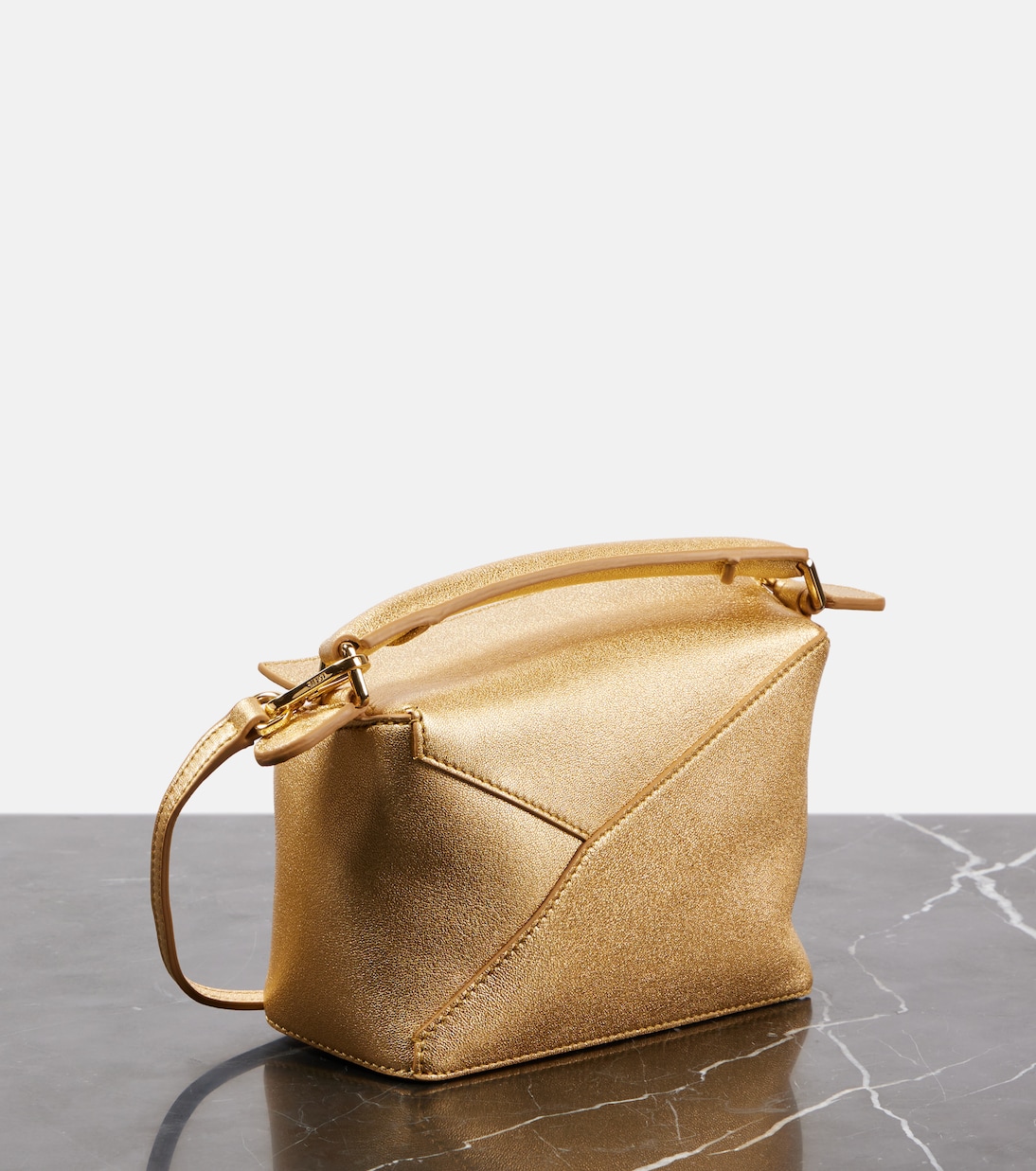 Borsa Puzzle Mini in pelle metallizzata | Loewe