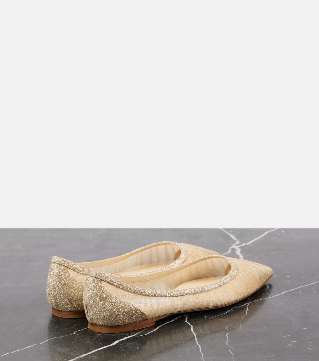 Ballerines Love en tulle à paillettes | Jimmy Choo