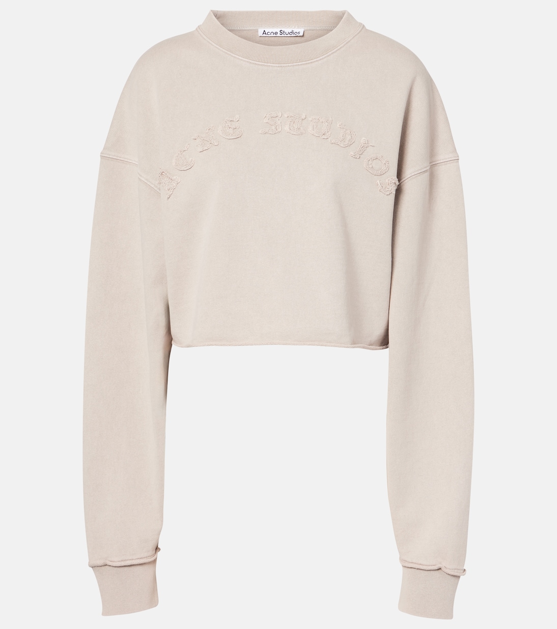 Sudadera cropped de jersey de algodón | Acne Studios