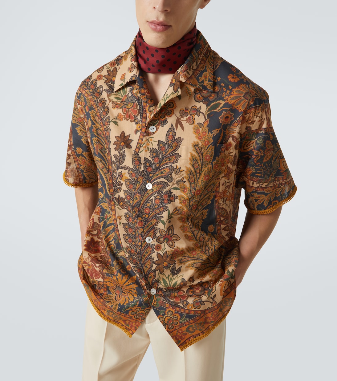 Camisa de lino con paisley | Valentino