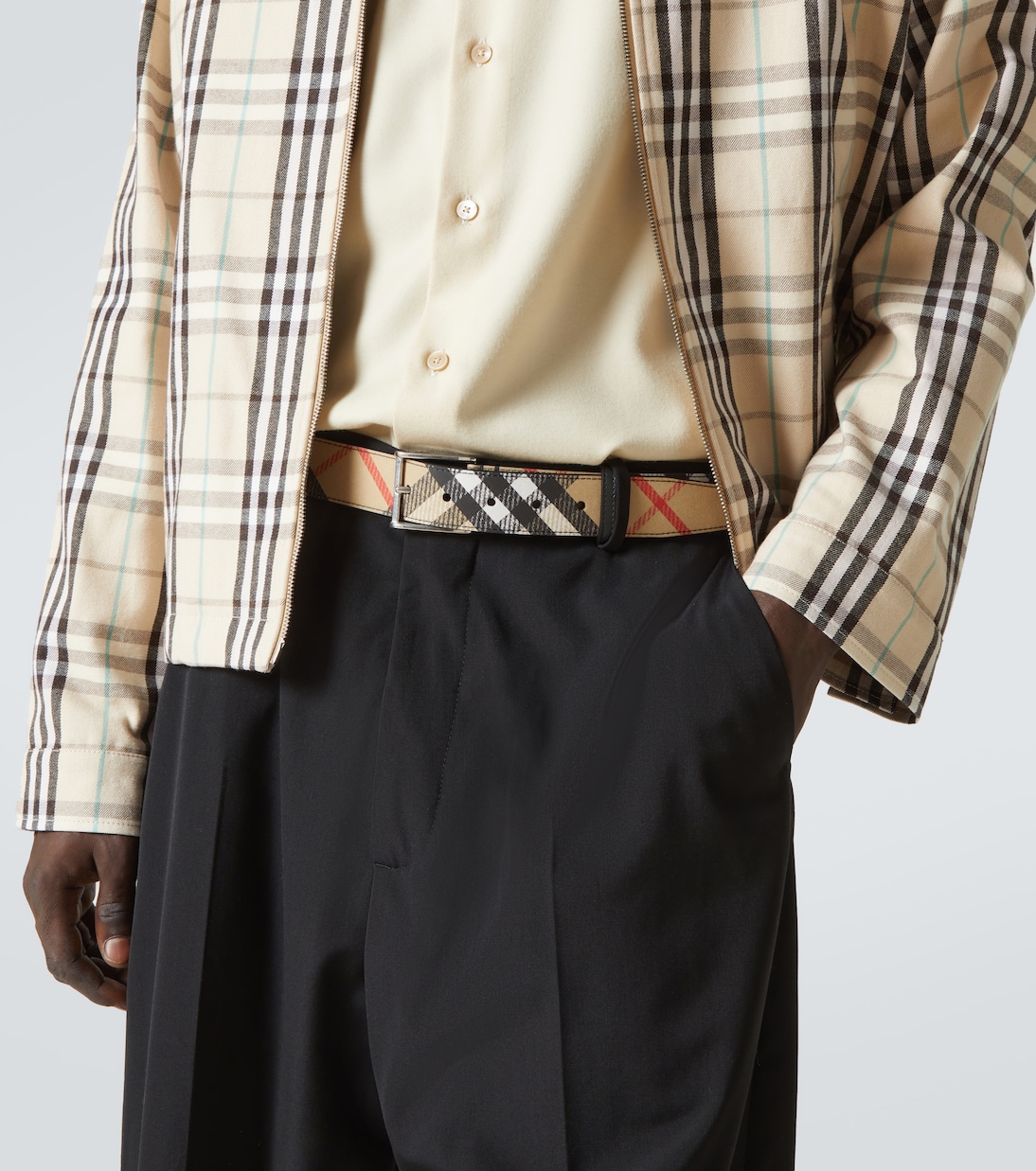 Burberry Check皮革腰带 | Burberry