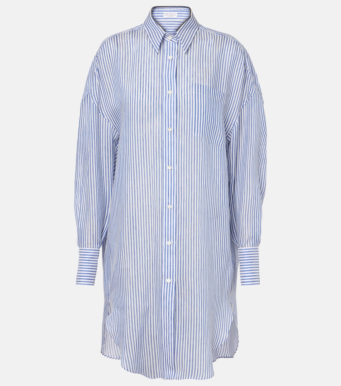 Chemise Monili en organza de lin et soie | Brunello Cucinelli