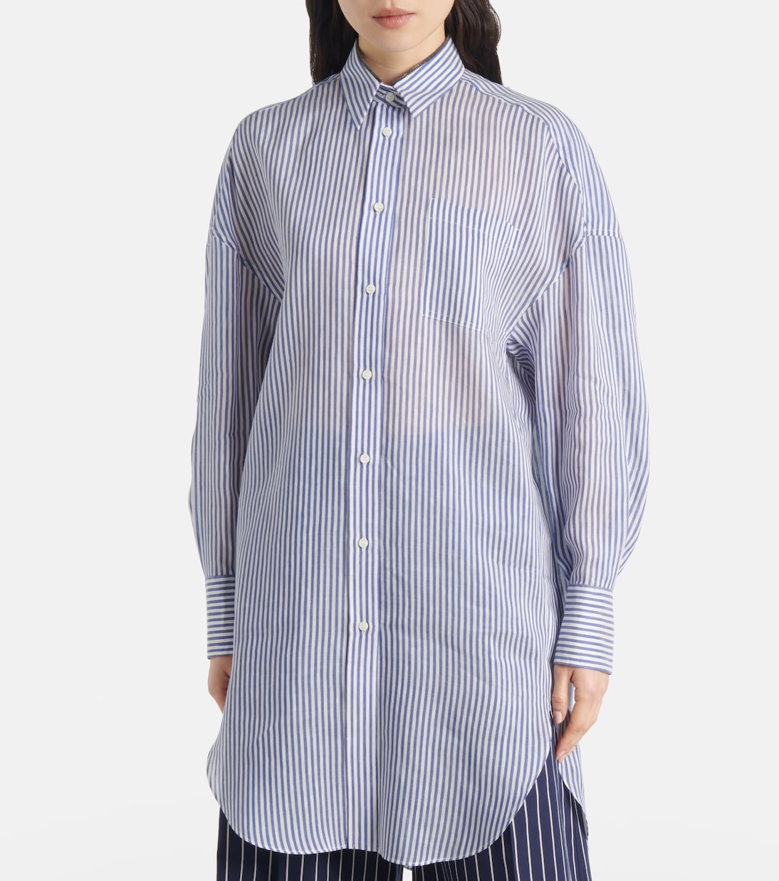 Chemise Monili en organza de lin et soie | Brunello Cucinelli
