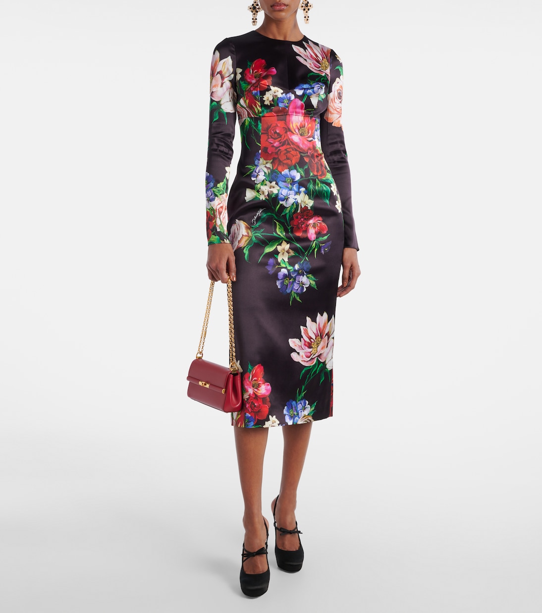 Pumps slingback Vally in raso con plateau | Dolce&Gabbana