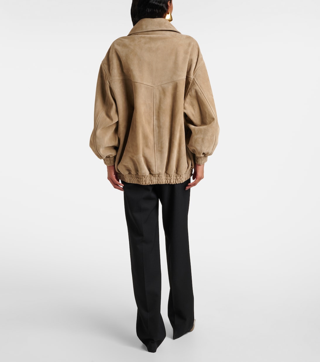 Bomber Beck in suede | Nour Hammour