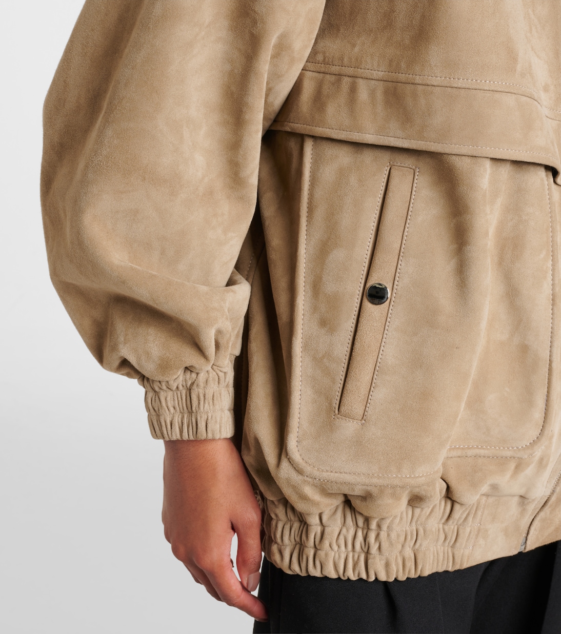 Bomber Beck in suede | Nour Hammour