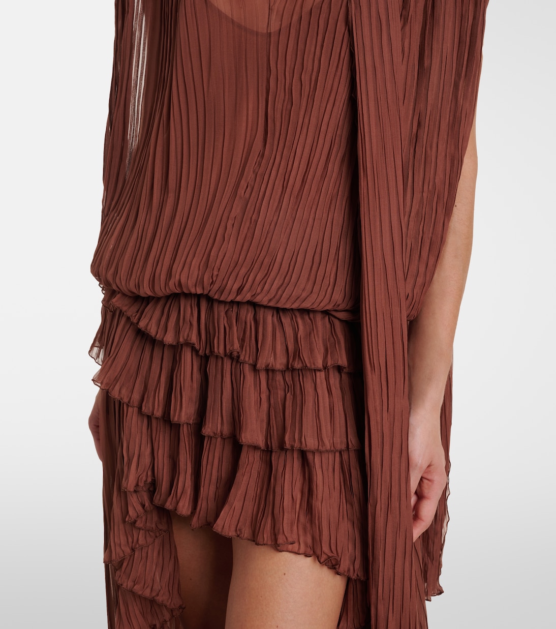 Plissé silk chiffon gown | Blumarine