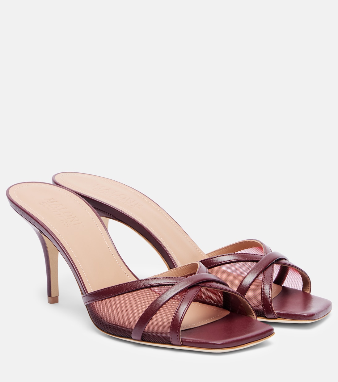 Perla 70 레더 메쉬 뮬 | Malone Souliers