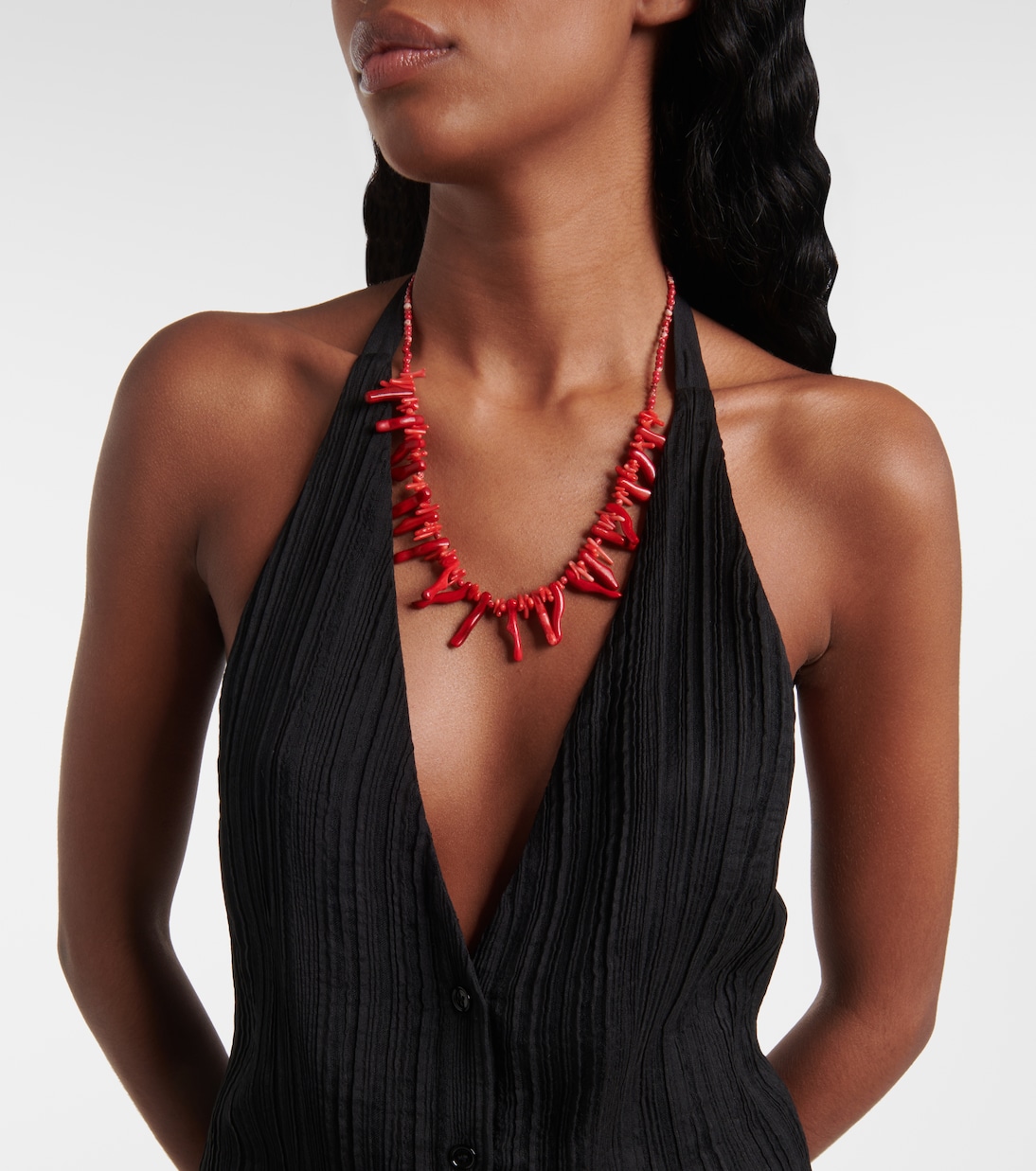 Suez pleated halterneck vest | Joseph