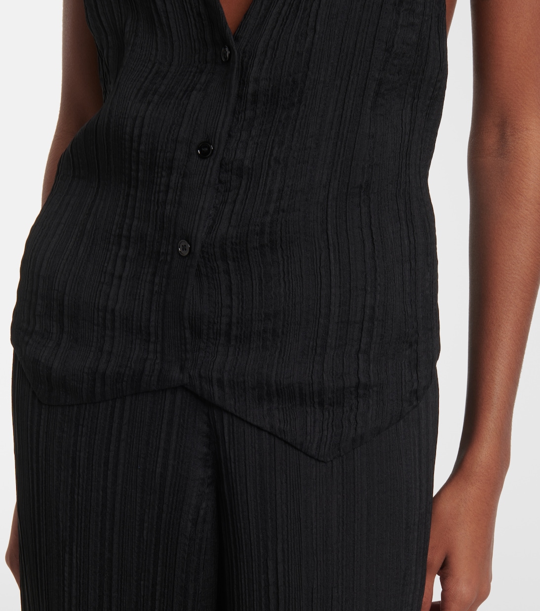 Suez pleated halterneck vest | Joseph