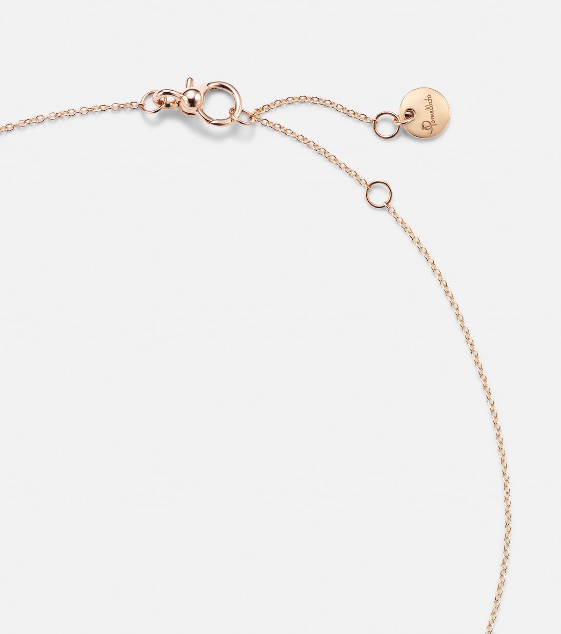 Nudo Mini 18kt rose gold pendant necklace with topaz and diamonds | Pomellato