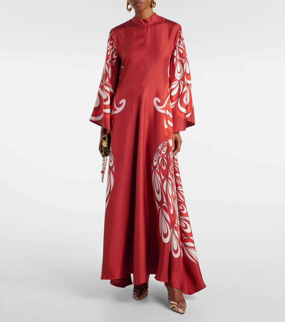 Magnifico printed silk twill maxi dress | La DoubleJ