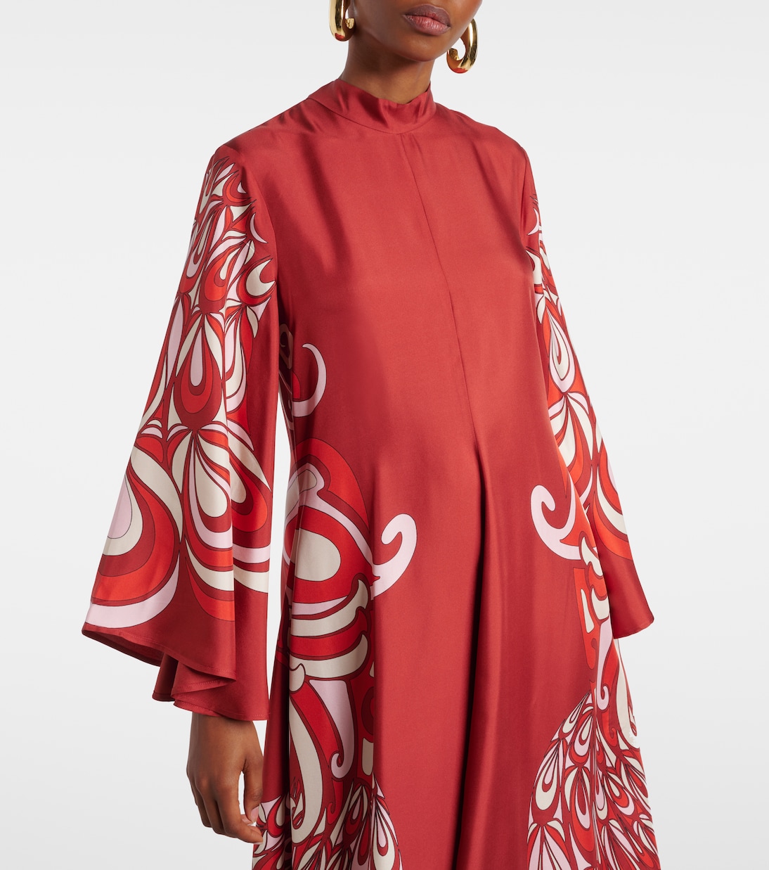 Magnifico printed silk twill maxi dress | La DoubleJ