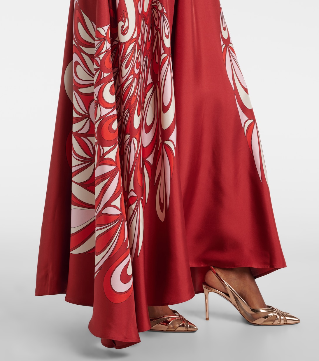 Magnifico printed silk twill maxi dress | La DoubleJ