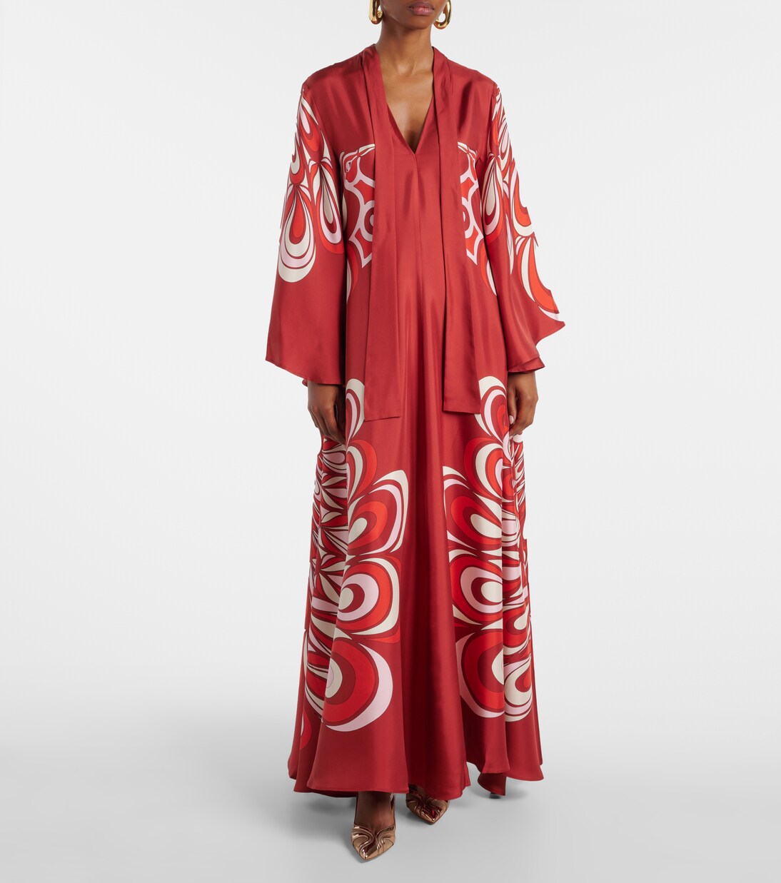 Magnifico printed silk twill maxi dress | La DoubleJ
