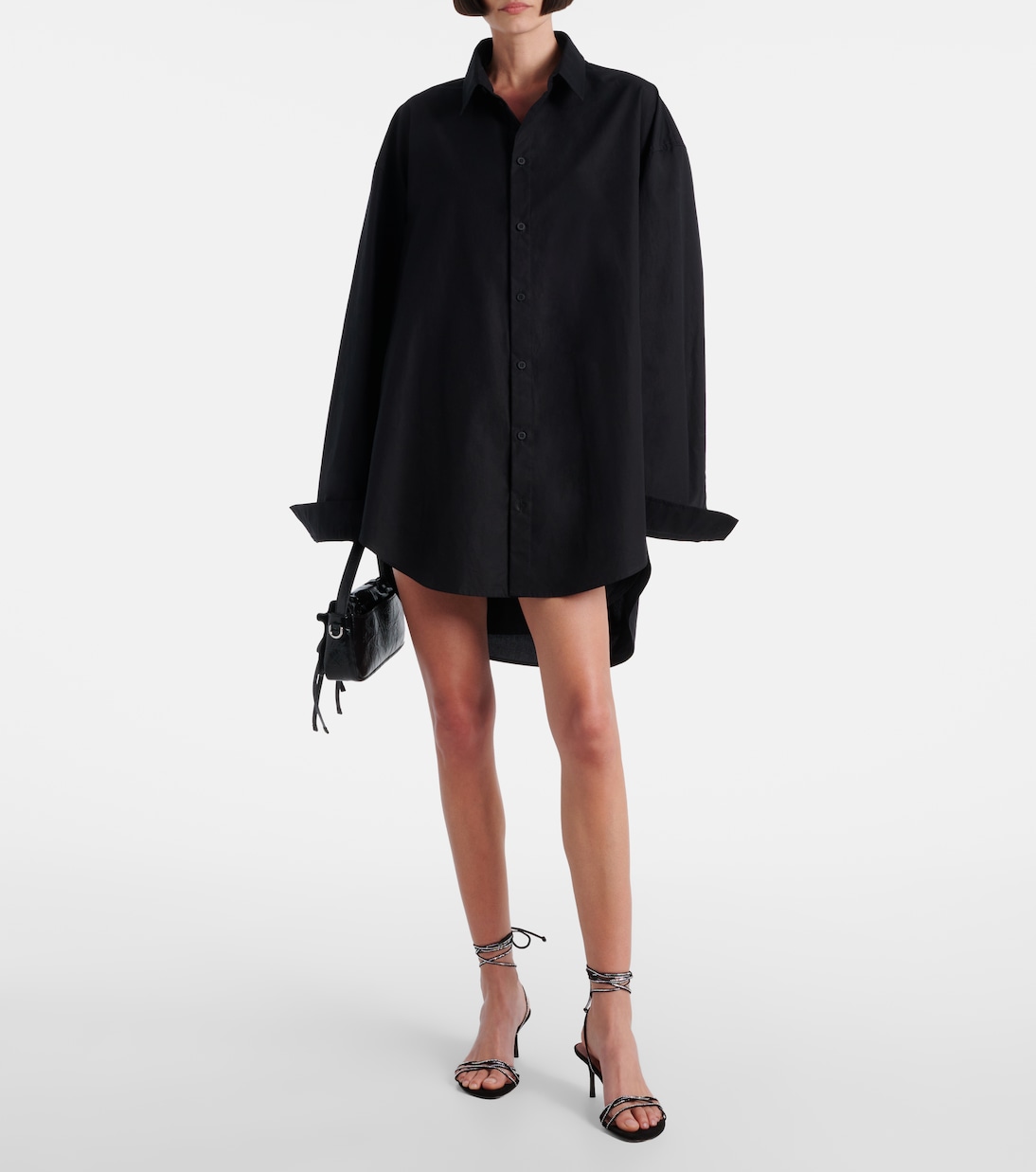 Sandali Lori 60 in suede con cristalli | Amina Muaddi
