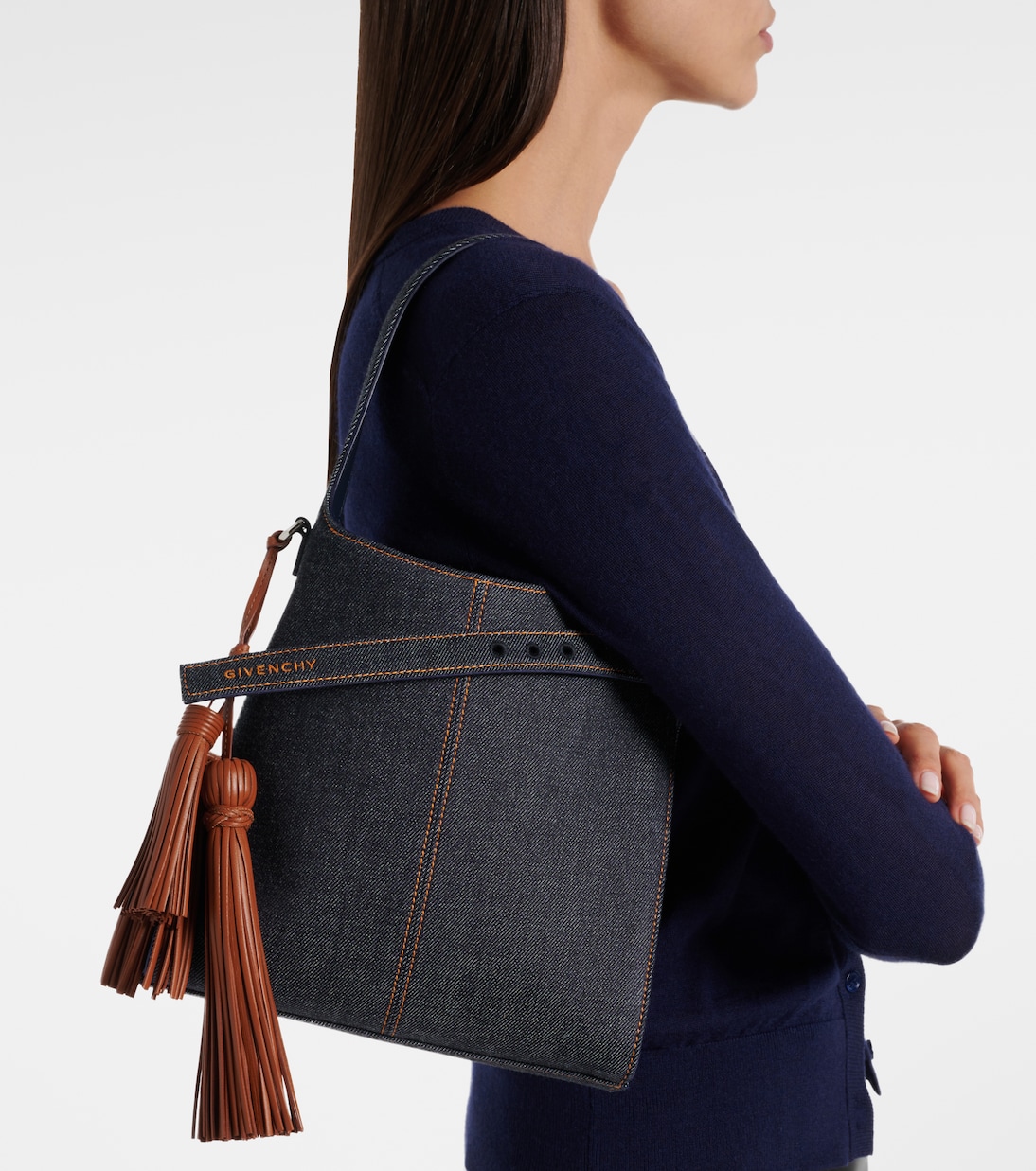 Voyou Mini denim shoulder bag | Givenchy