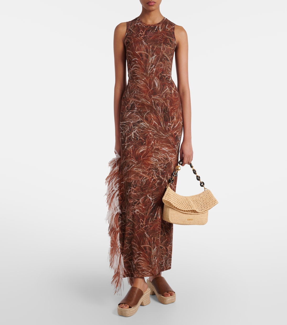 Paula's Ibiza raffia shoulder bag | Loewe