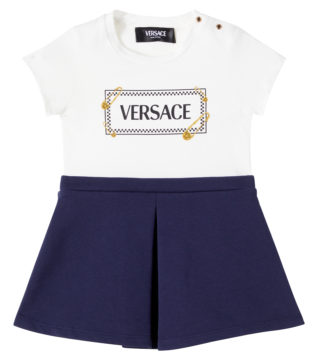 Bébé – Robe Safety Pin en coton | Versace Kids