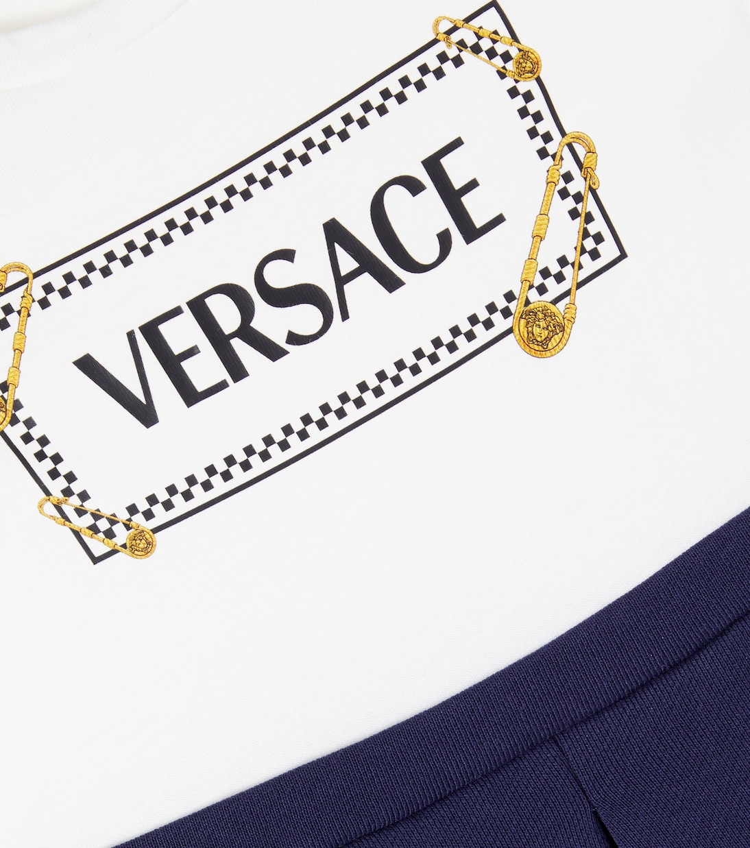 Bébé – Robe Safety Pin en coton | Versace Kids