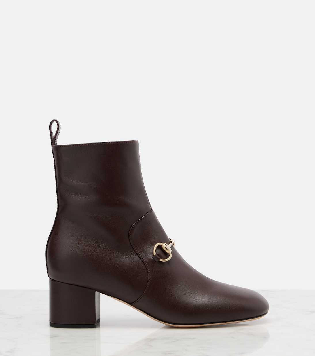 Horsebit leather ankle boots | Gucci