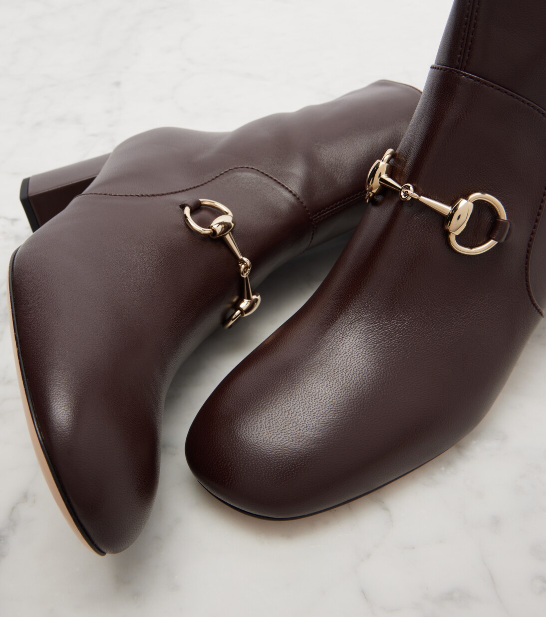 Horsebit leather ankle boots | Gucci