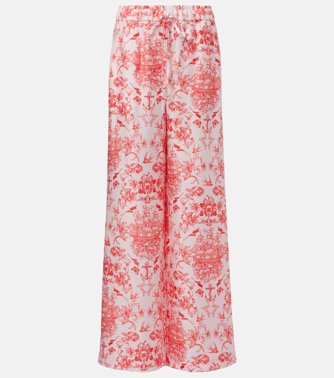 Printed silk wide-leg pants | McQueen