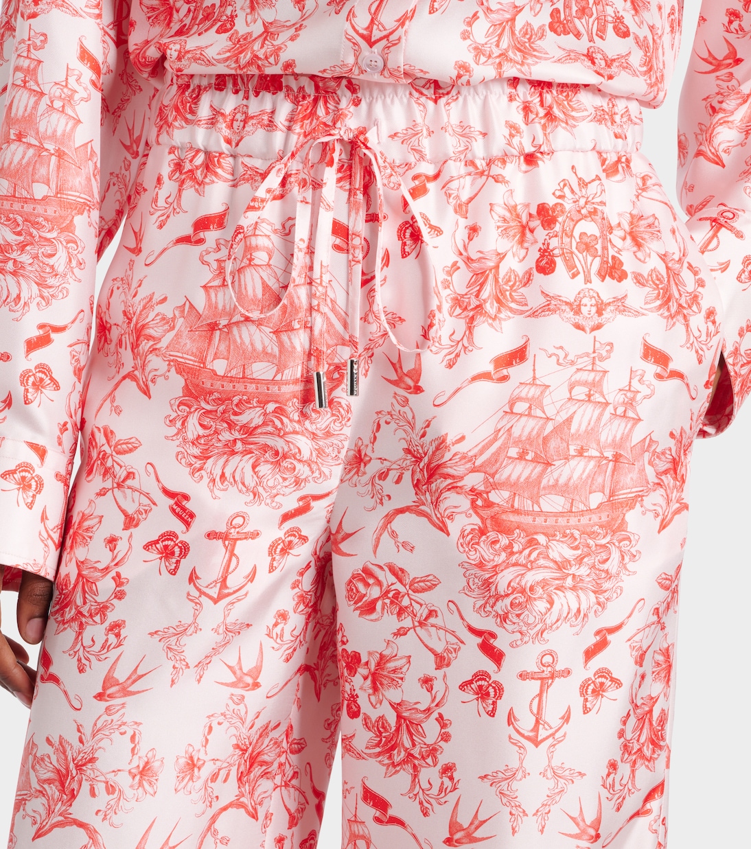 Printed silk wide-leg pants | McQueen