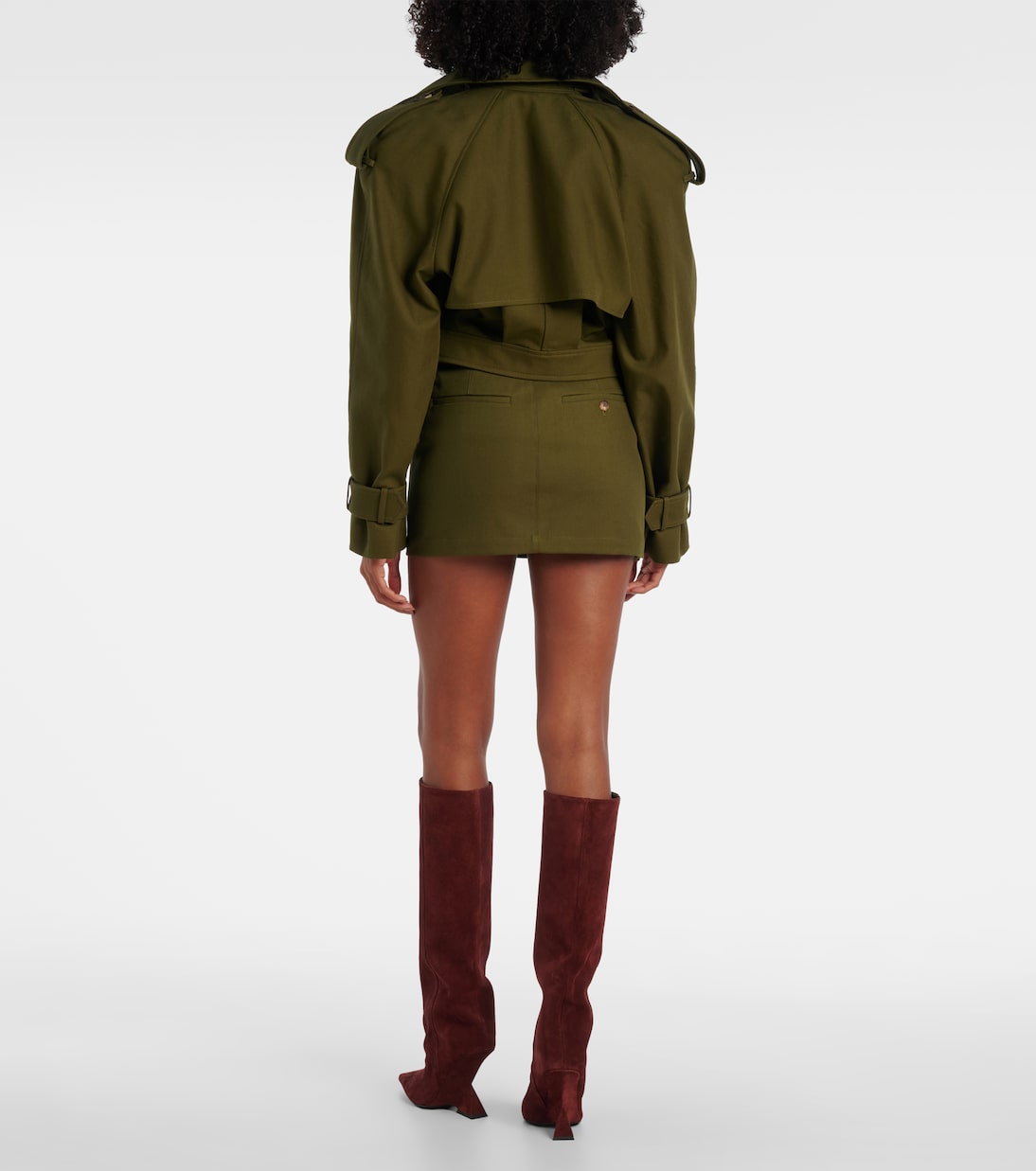 High-Rise-Minirock aus Baumwolle | Wardrobe.NYC