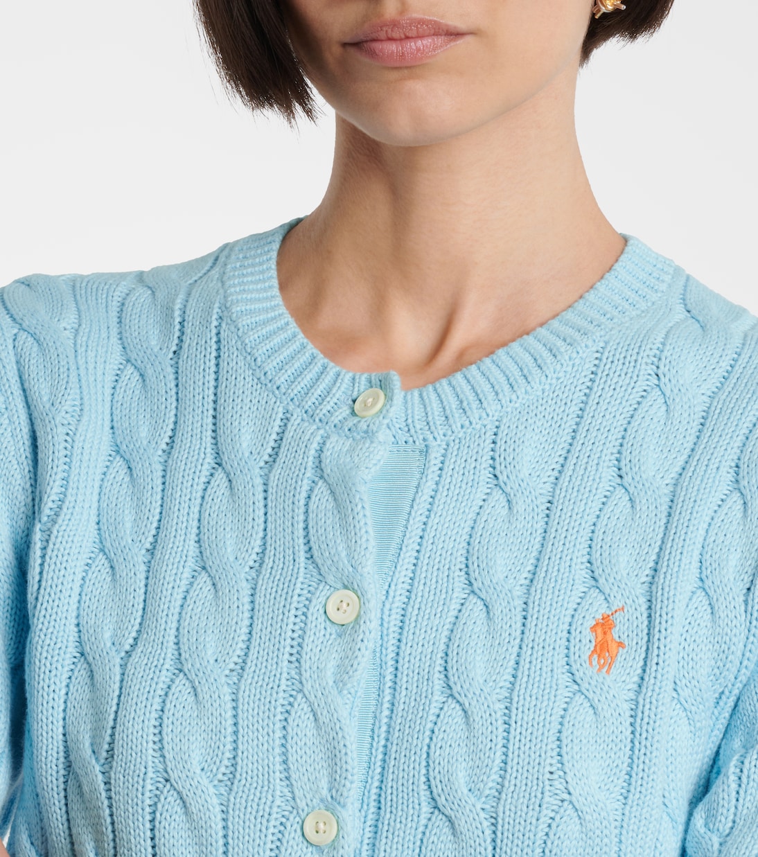 Cable-knit cotton cardigan | Polo Ralph Lauren