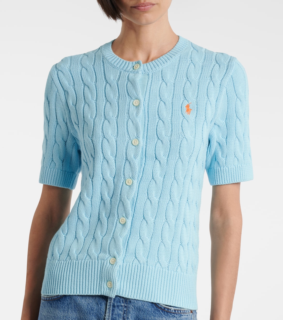 Cable-knit cotton cardigan | Polo Ralph Lauren