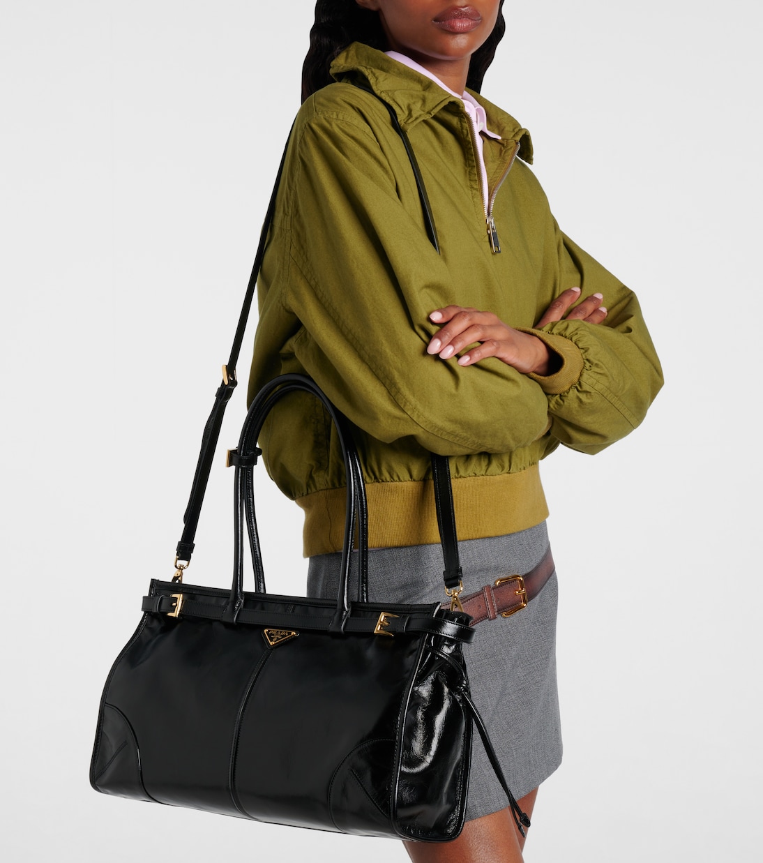 Borsa a spalla Bonnie Large in pelle | Prada