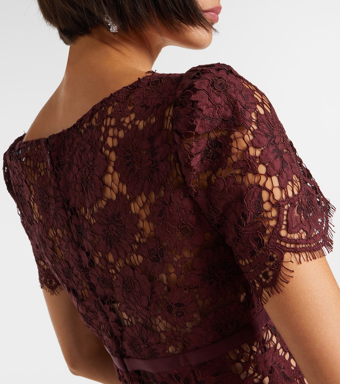 Floral lace midi dress | Self-Portrait