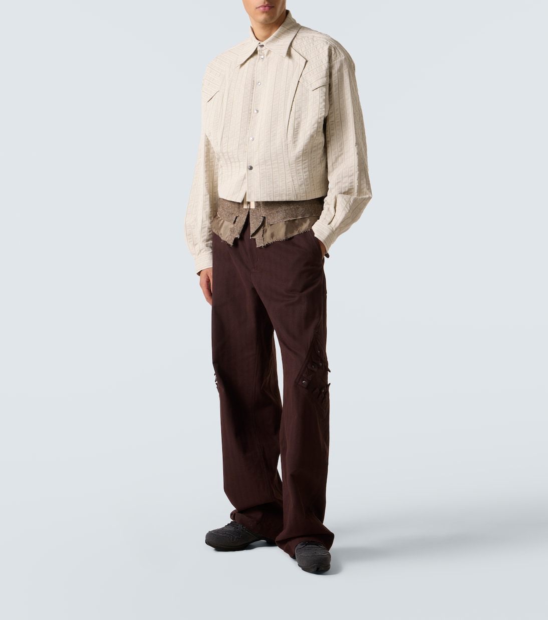 Estike cotton-blend wide-leg pants | Kiko Kostadinov