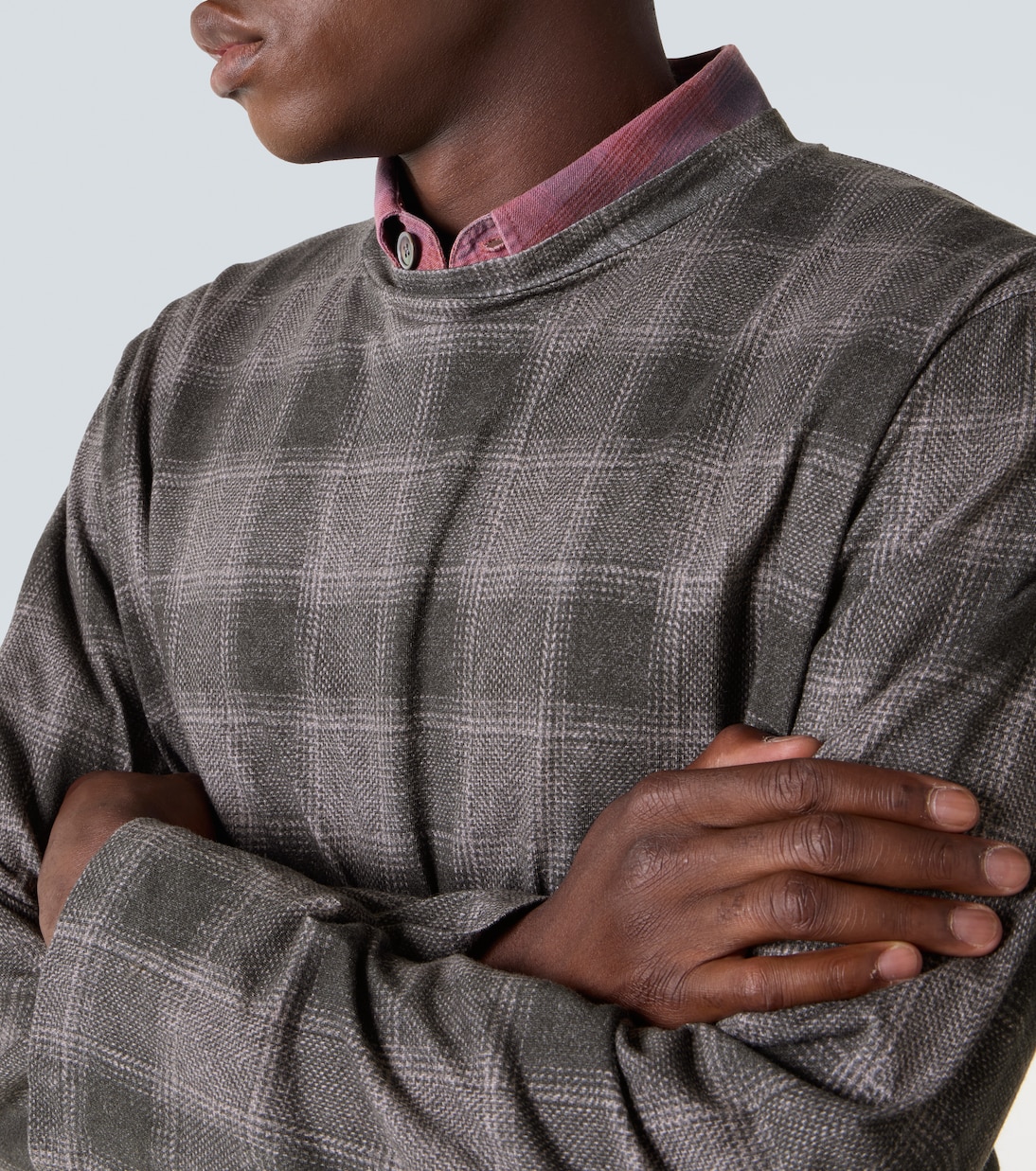Box checked cotton jersey T-shirt | Our Legacy