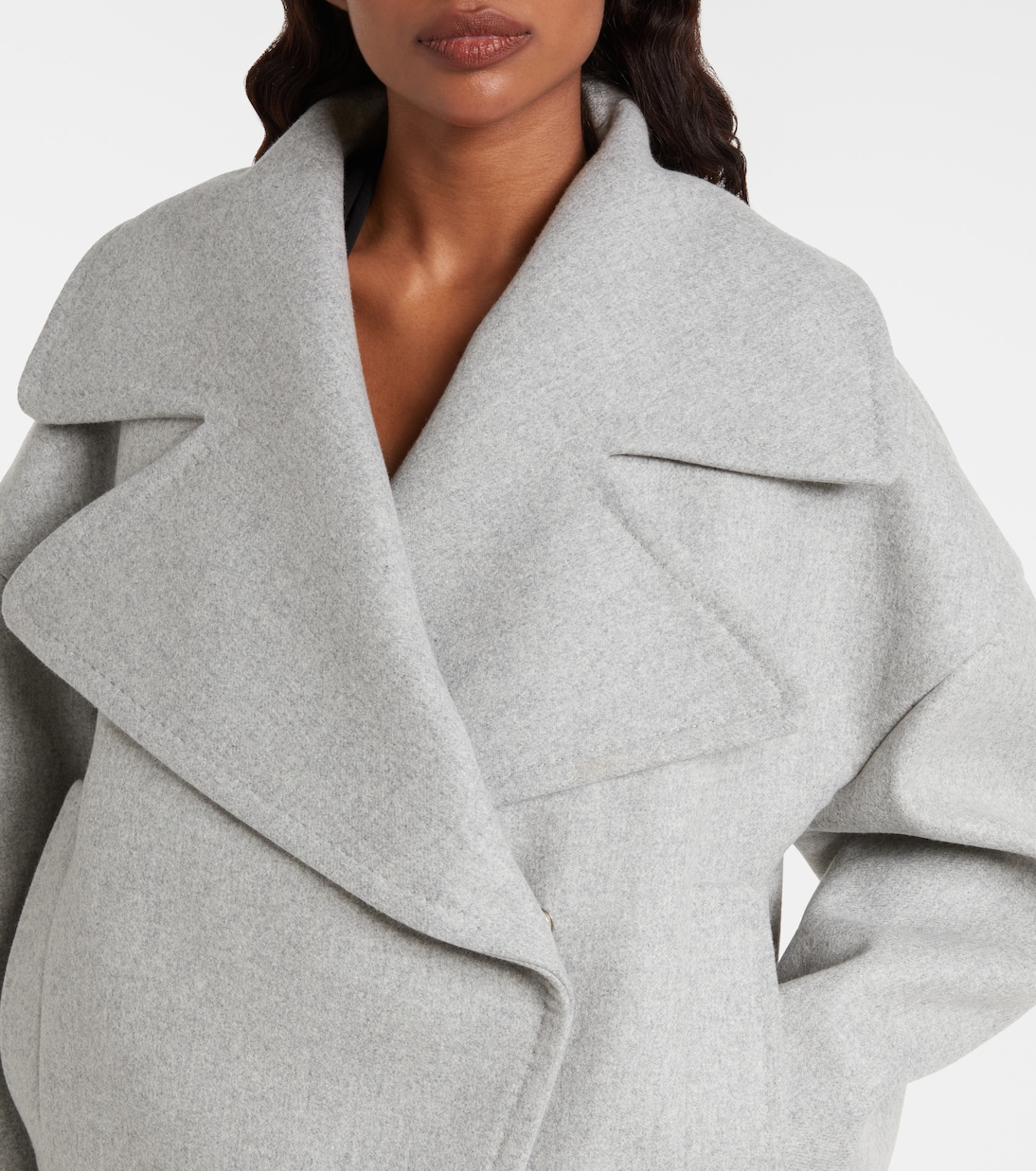 Oversize-Peacoat aus Wolle und Kaschmir | Balmain