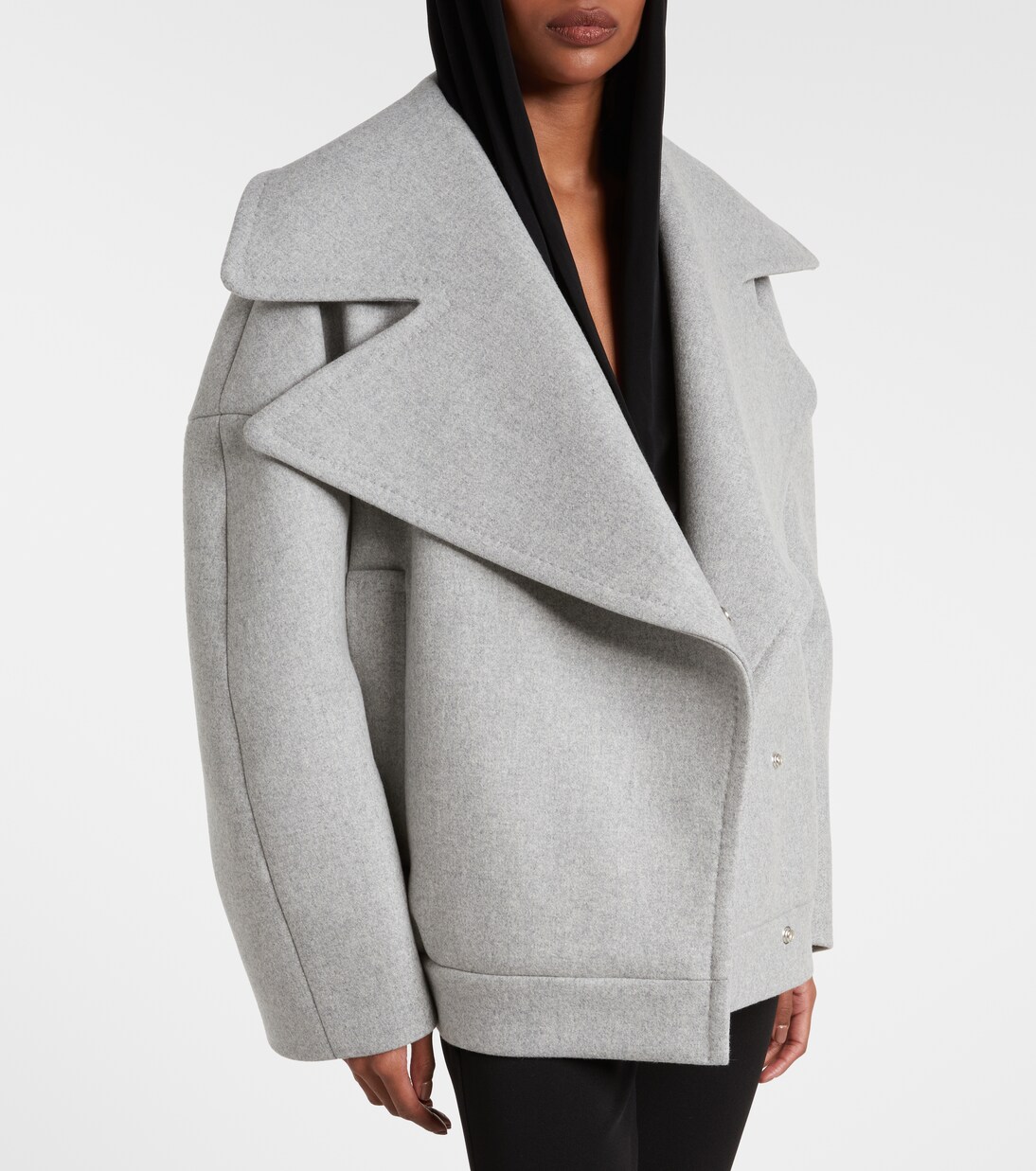 Oversize-Peacoat aus Wolle und Kaschmir | Balmain