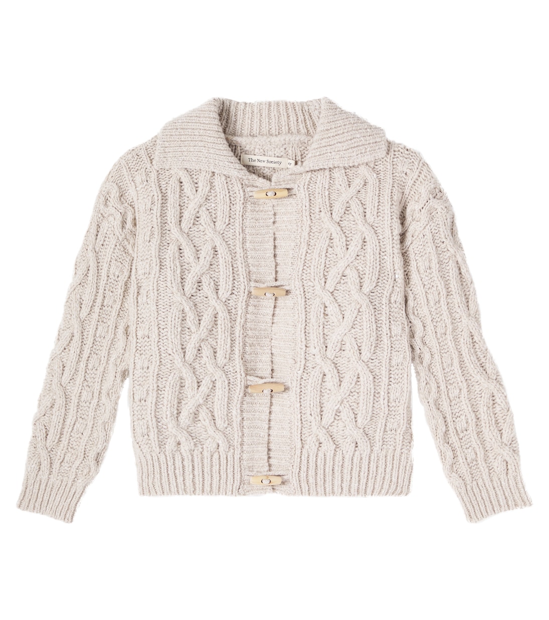Maria cable-knit wool-blend cardigan | The New Society