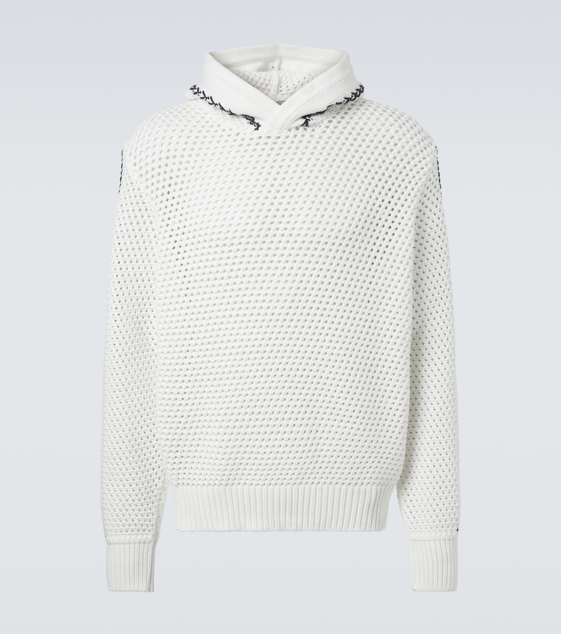 Kirk striped crochet cotton-blend hoodie | Orlebar Brown
