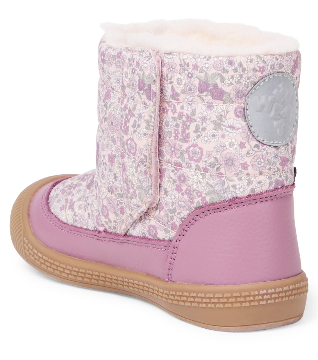Delaney Tex floral leather-trimmed boots | Wheat