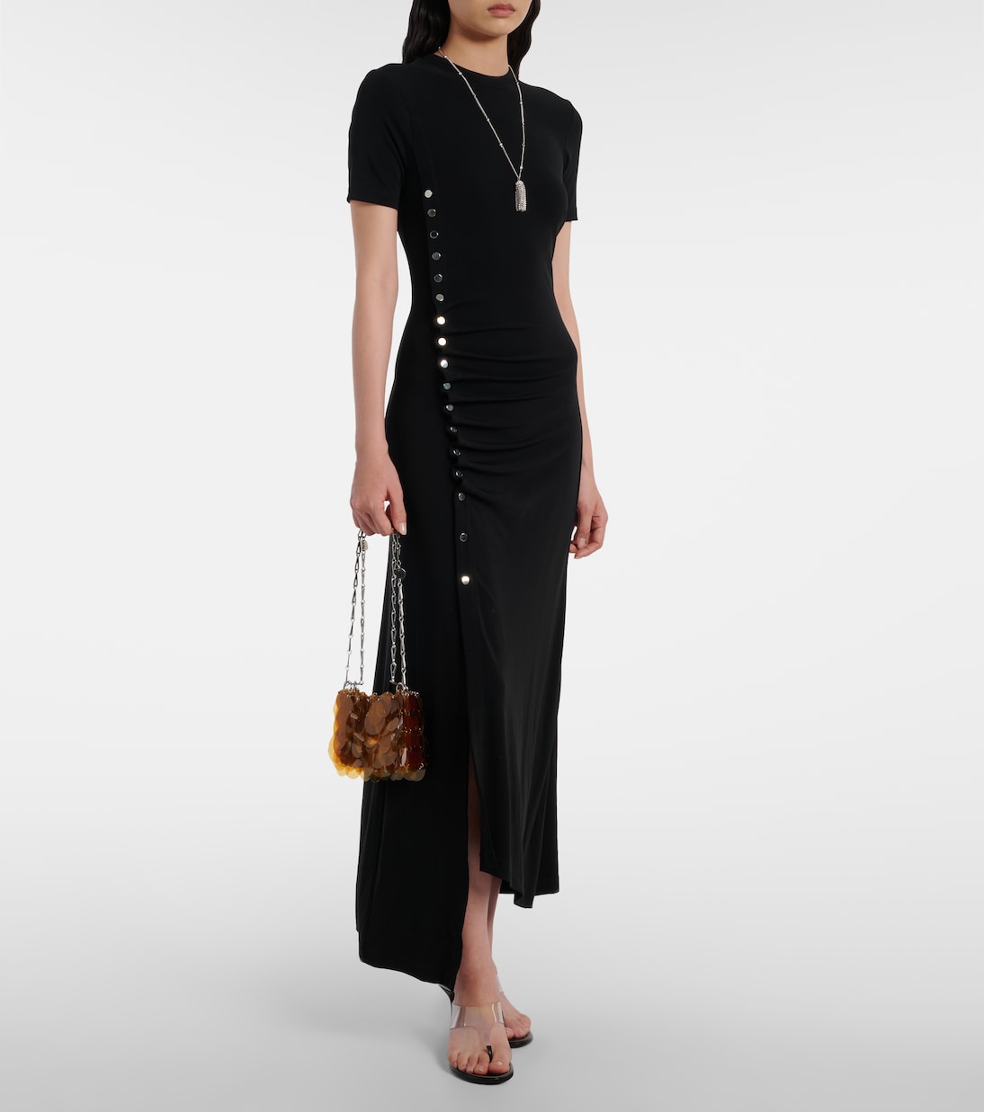 Sparkle Nano embellished shoulder bag | Rabanne