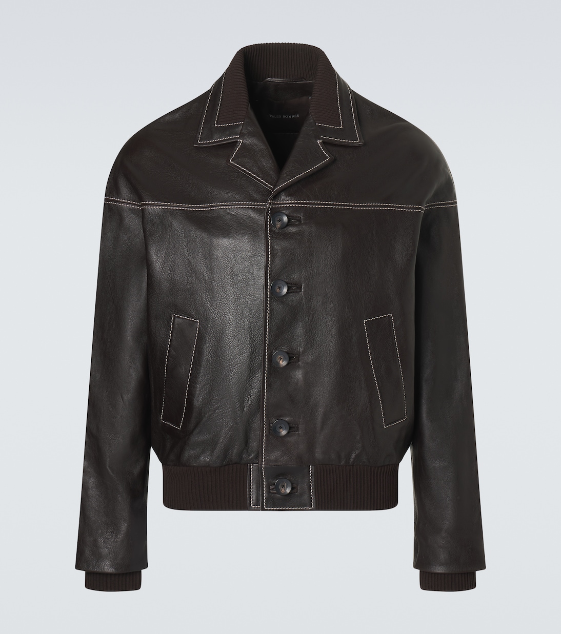 Time leather jacket | Wales Bonner