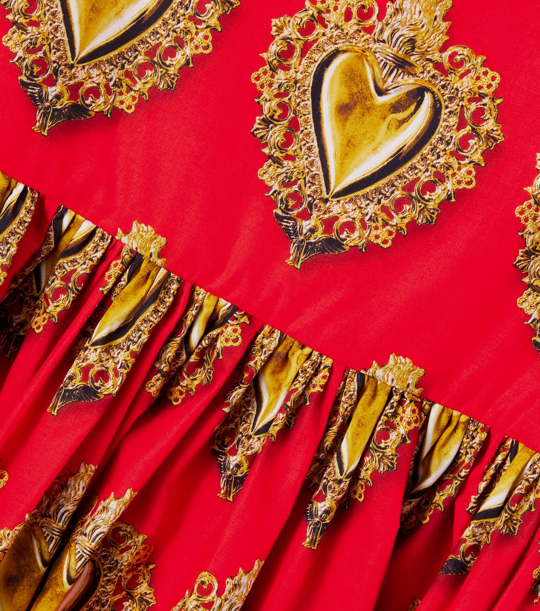 Vestido de popelín de algodón estampado | Dolce&Gabbana Kids