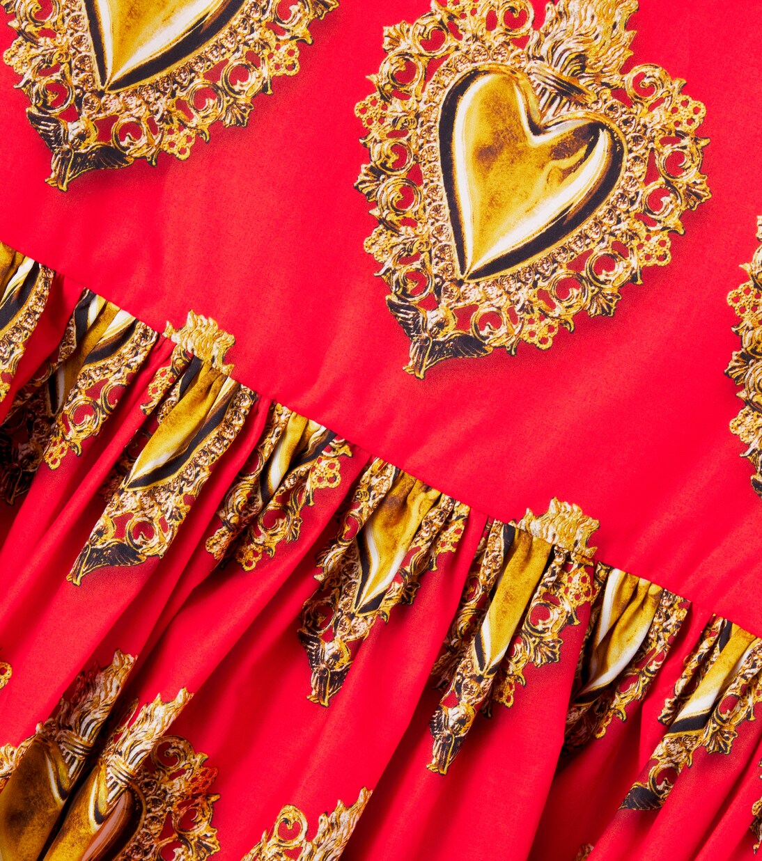 Printed cotton poplin dress | Dolce&Gabbana Kids